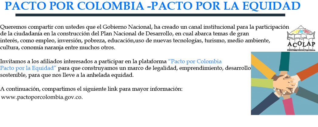 Pacto por Colombia- Pacto por la equidad